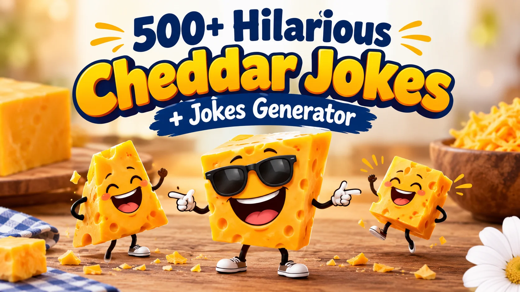 500+ Hilarious Cheddar Jokes + Jokes Generator