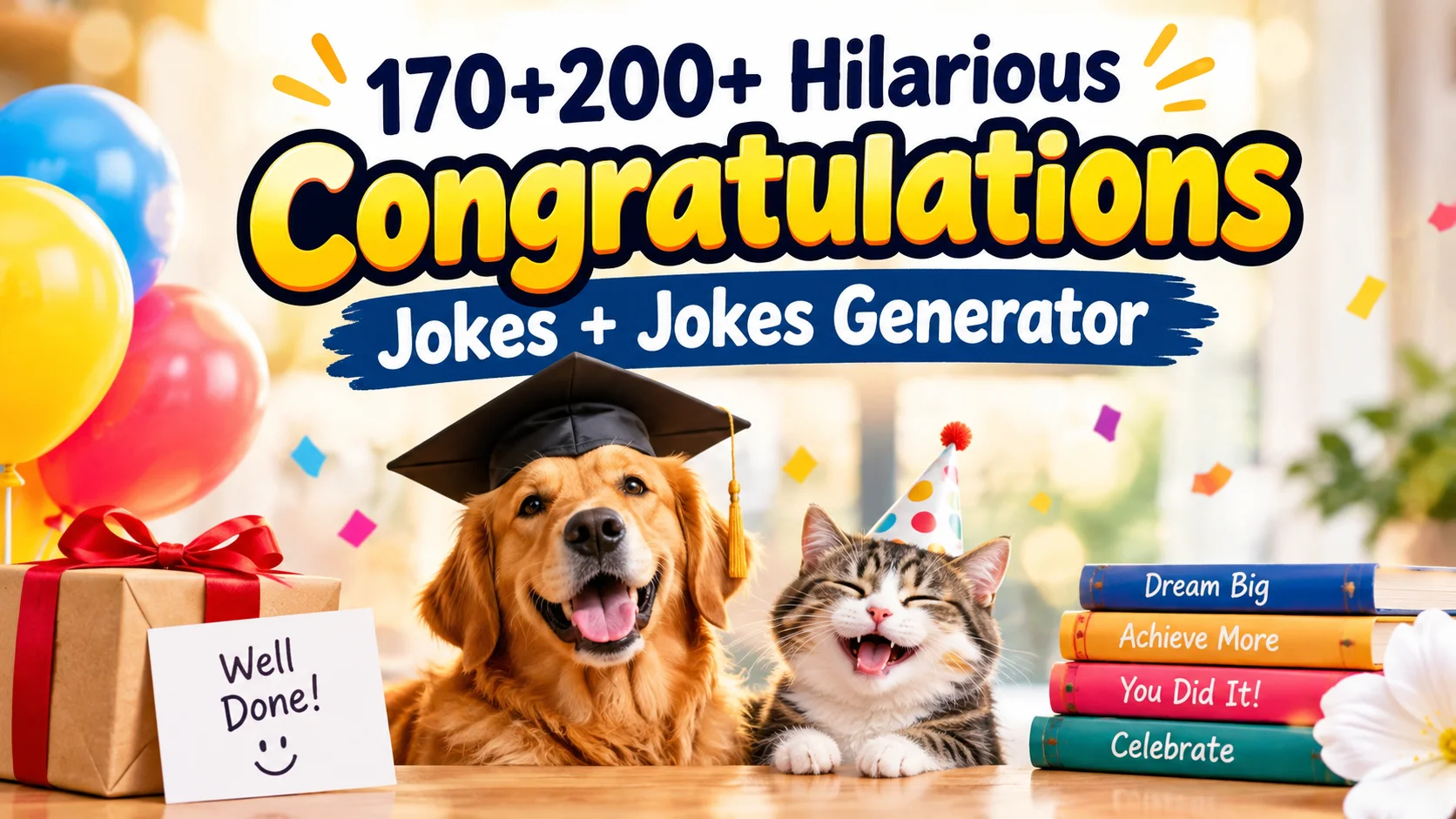 200+ Hilarious Congratulations Jokes + Jokes Generator