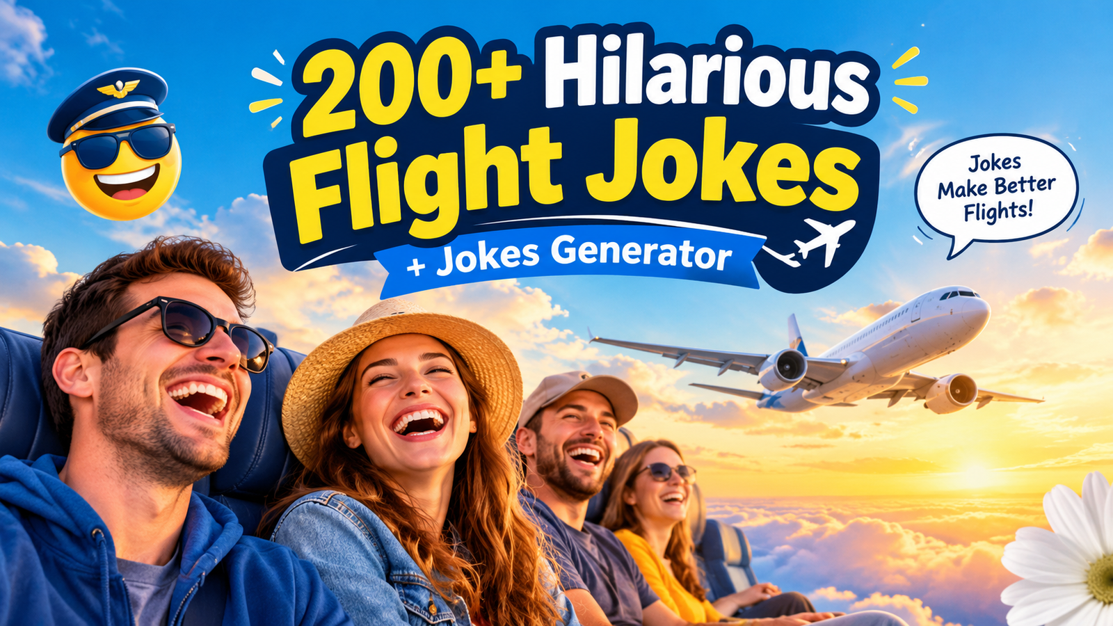 200+ Hilarious Flight Jokes + Jokes Generator