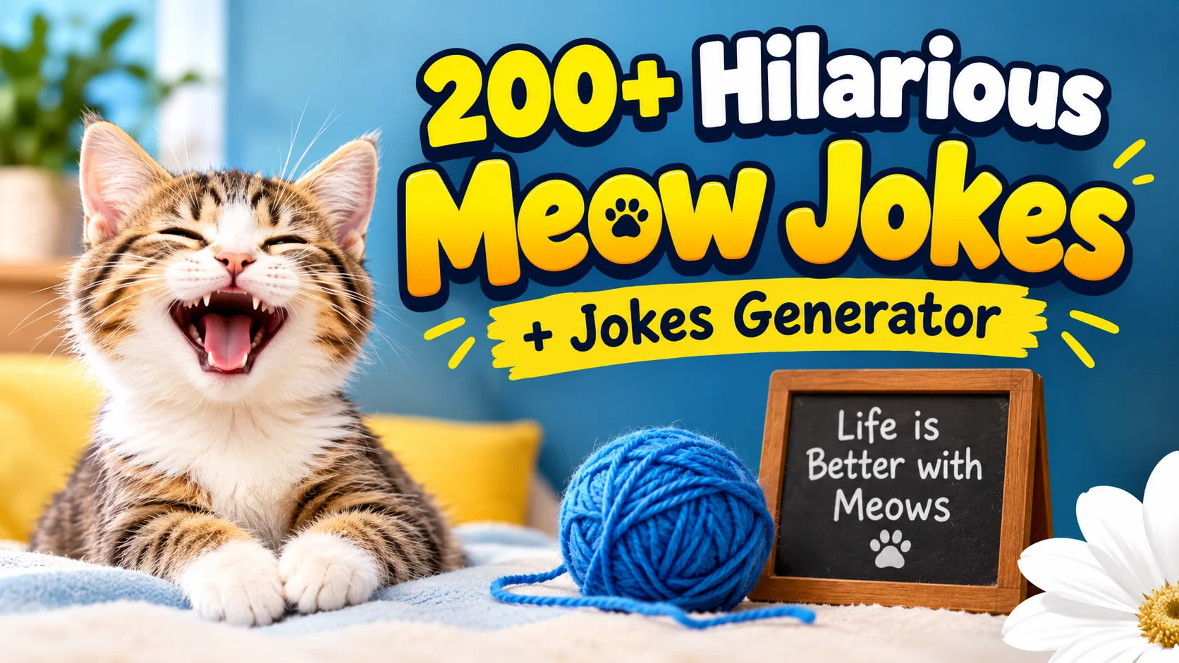 200+ Hilarious Meow Jokes + Jokes Generator