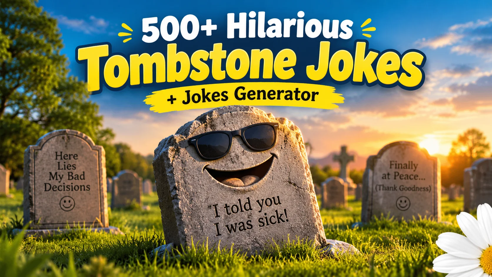 500+ Hilarious Tombstone Jokes + Jokes Generator